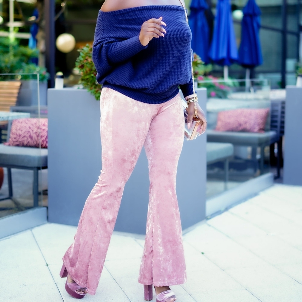 Vintage Vibes Velvet Bell Bottoms